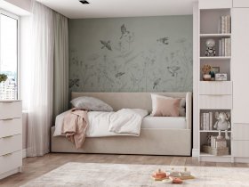 Диван-кровать Бенто (крем) в Красном Яре - krasnyj-yar.mebel-nsk.ru | фото