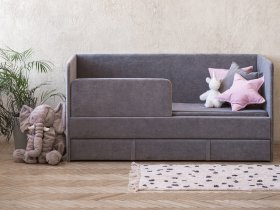 Диван-кровать Happy (темно-серый) в Красном Яре - krasnyj-yar.mebel-nsk.ru | фото