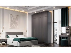 Гардеробная Эккервуд (графит) в Красном Яре - krasnyj-yar.mebel-nsk.ru | фото