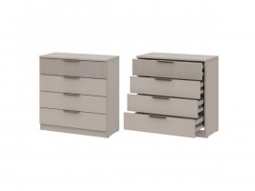 Комод 4 ящика (ЛДСП/МДФ) Эккервуд (меланж) в Красном Яре - krasnyj-yar.mebel-nsk.ru | фото