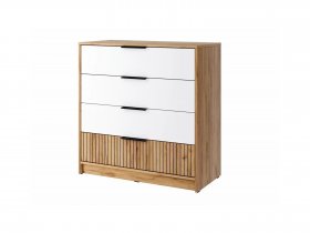 Комод КМ-001 Ивис (дуб крафт золотой/белый) в Красном Яре - krasnyj-yar.mebel-nsk.ru | фото