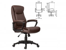 Кресло офисное BRABIX Enter EX-511, коричневое в Красном Яре - krasnyj-yar.mebel-nsk.ru | фото