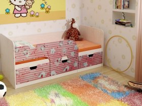 Кровать детская с ящиками 1,86 Минима Hello Kitty в Красном Яре - krasnyj-yar.mebel-nsk.ru | фото