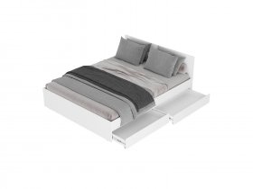 Кровать двуспальная с ящиками 1,4м Симпл КР-12 в Красном Яре - krasnyj-yar.mebel-nsk.ru | фото