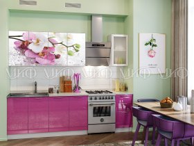 Кухонный гарнитур Орхидея (сиреневый) в Красном Яре - krasnyj-yar.mebel-nsk.ru | фото