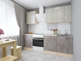 Модульная кухня Йота (пикард/цемент) в Красном Яре - krasnyj-yar.mebel-nsk.ru | фото