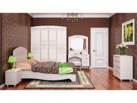 Модульная спальня Каролина в Красном Яре - krasnyj-yar.mebel-nsk.ru | фото