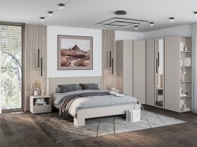 Модульная спальня Люмо (кашемир) в Красном Яре - krasnyj-yar.mebel-nsk.ru | фото