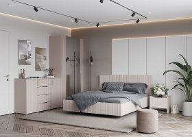 Модульная спальня «Тефия» (тефия/софт сантьяго) в Красном Яре - krasnyj-yar.mebel-nsk.ru | фото