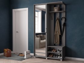 Прихожая «Ларго-2» (графит серый) в Красном Яре - krasnyj-yar.mebel-nsk.ru | фото
