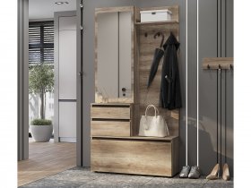 Прихожая ПР-04 Энигма (венге/дуб каньон) в Красном Яре - krasnyj-yar.mebel-nsk.ru | фото