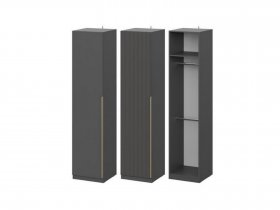 Шкаф ШК-50 Эккервуд (графит) в Красном Яре - krasnyj-yar.mebel-nsk.ru | фото