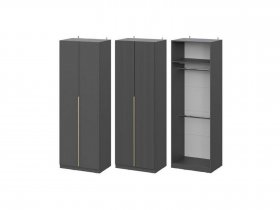 Шкаф ШК-75 Эккервуд (графит) в Красном Яре - krasnyj-yar.mebel-nsk.ru | фото