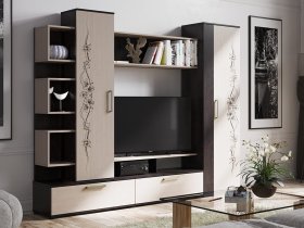 Стенка «Дакота» (венге/дуб молочный) в Красном Яре - krasnyj-yar.mebel-nsk.ru | фото