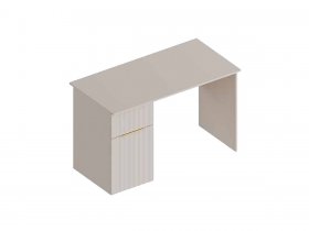 Стол письменный (левое исполнение) «Тефия» (тефия/софт сантьяго) в Красном Яре - krasnyj-yar.mebel-nsk.ru | фото