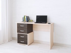 Стол письменный Сити-2 (венге/дуб молочный) в Красном Яре - krasnyj-yar.mebel-nsk.ru | фото